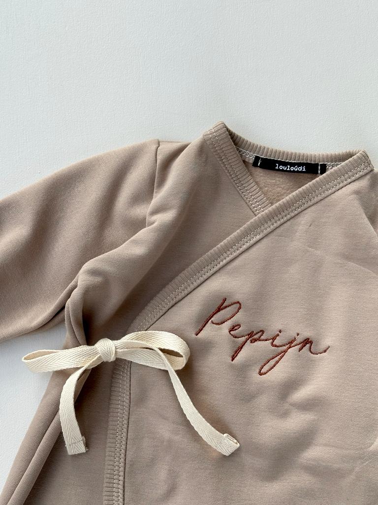 Organic cotton wrap suit