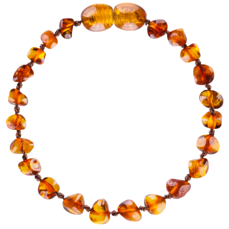 Amber - armband - cognac 14cm