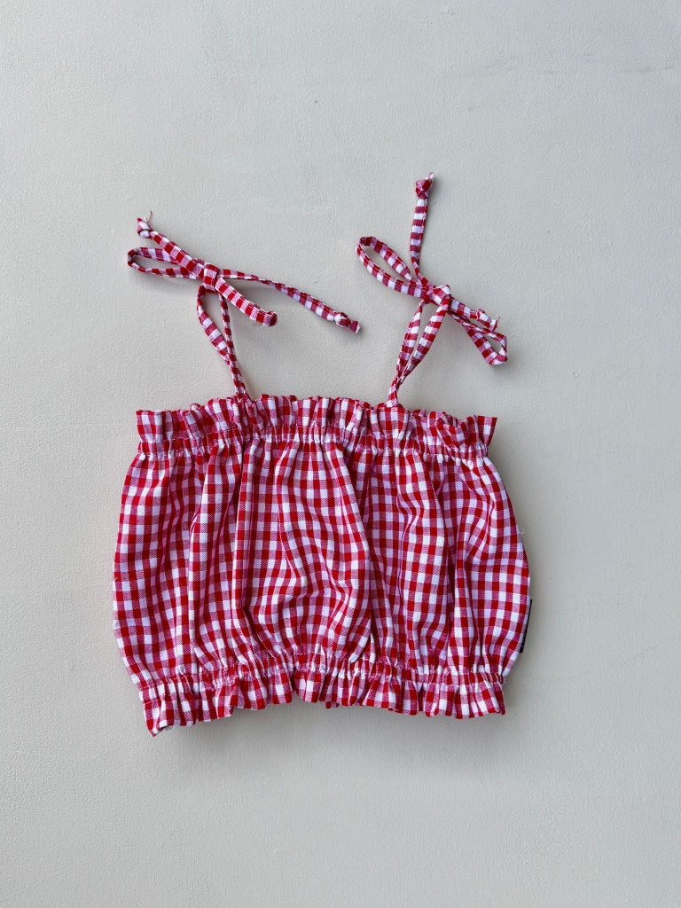 Gingham - Ruffle Top - Cotton