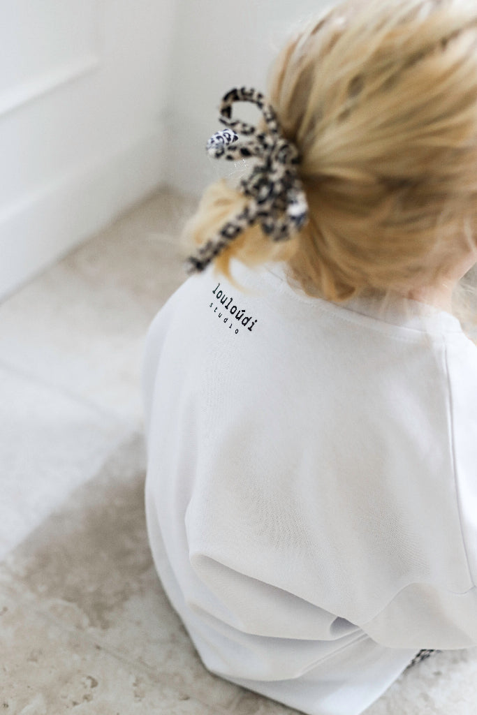 Tus - Oversized shirt - Wit met zonprint