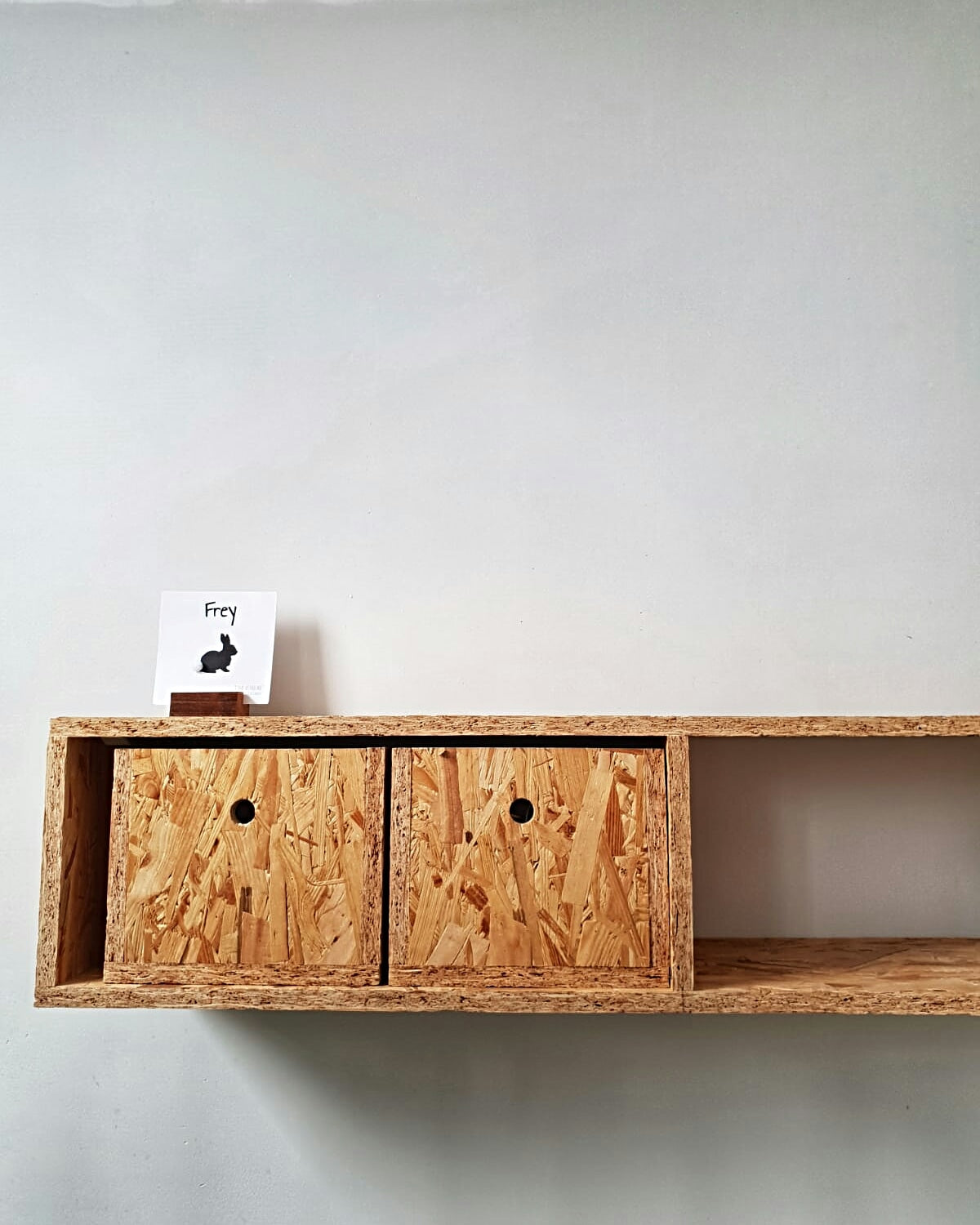 wood block card holder