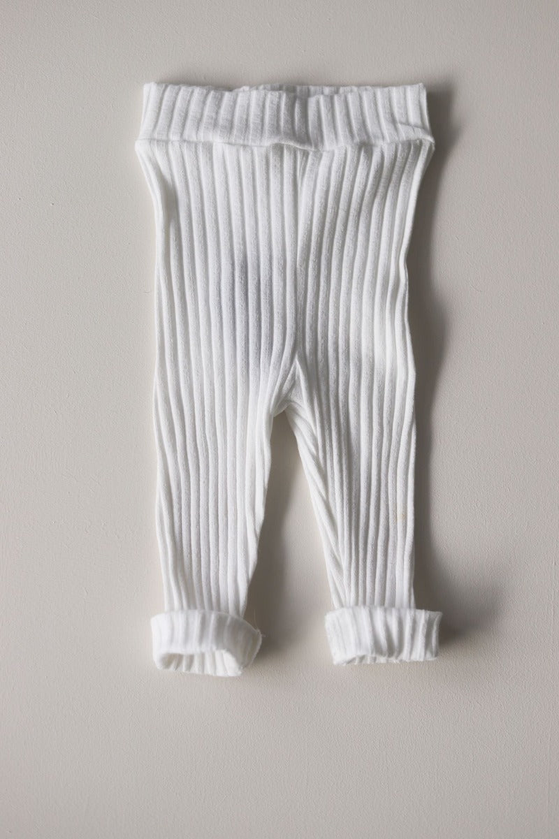 Wijde geribde broek