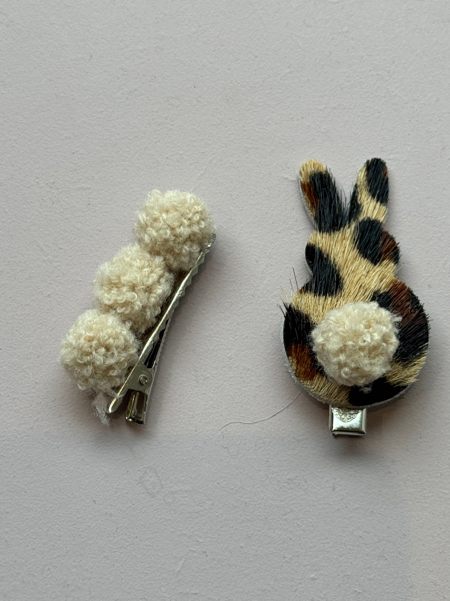 Konijn - accessoire clip - leder