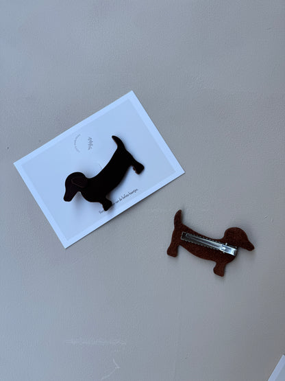 Teckel - accessoire clip - leder