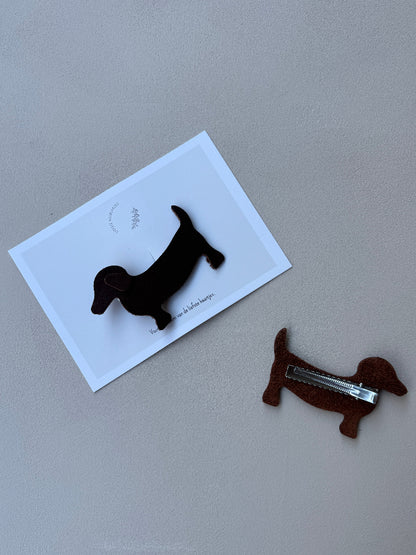 Teckel - accessoire clip - leder