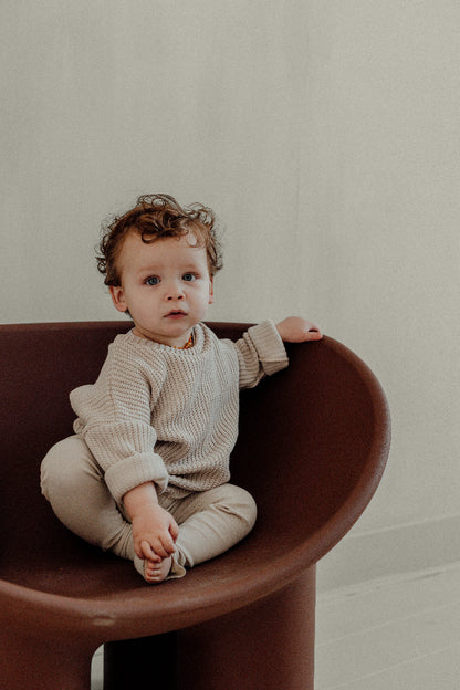 Bo - Big knit Sweater- Cotton - Can be personalized