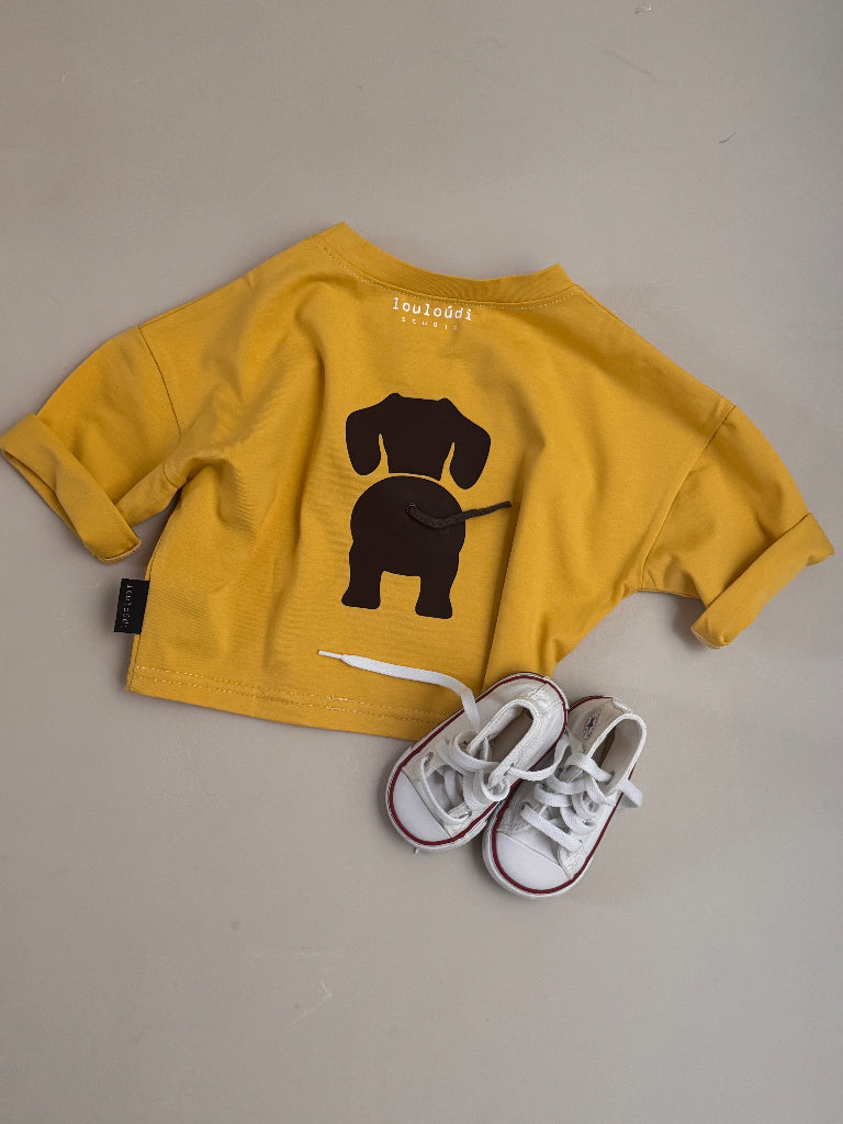 Dachs - Oversized shirt - Teckelprint met staartje