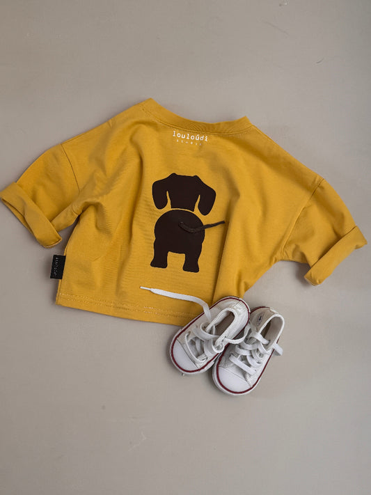 Dachs - Oversized shirt - Teckelprint met staartje
