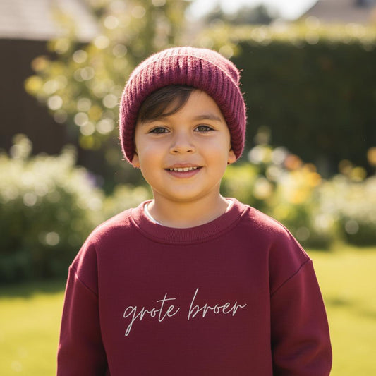Son - Family sweater - bordeaux red