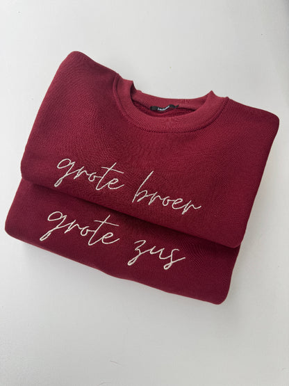 Son - Family sweater - bordeaux red