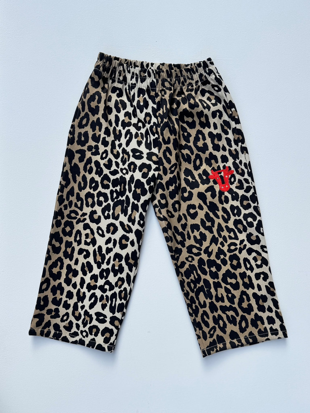 Sabor - broek met panterprint - katoenen twill