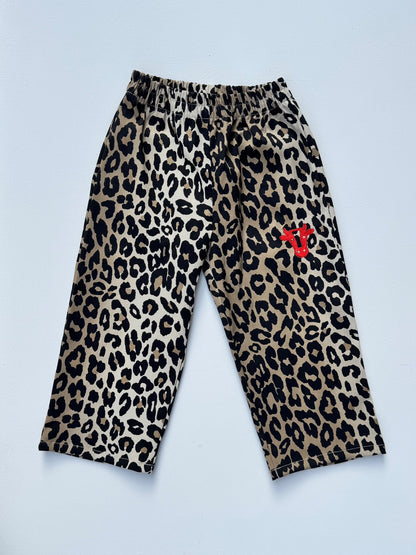 Sabor - broek met panterprint - katoenen twill