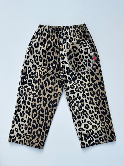 Sabor - broek met panterprint - katoenen twill