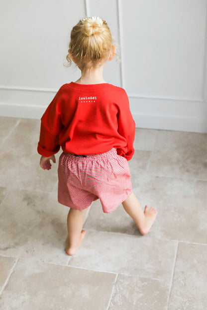 Tus - Oversized shirt - Rood met oh la la print
