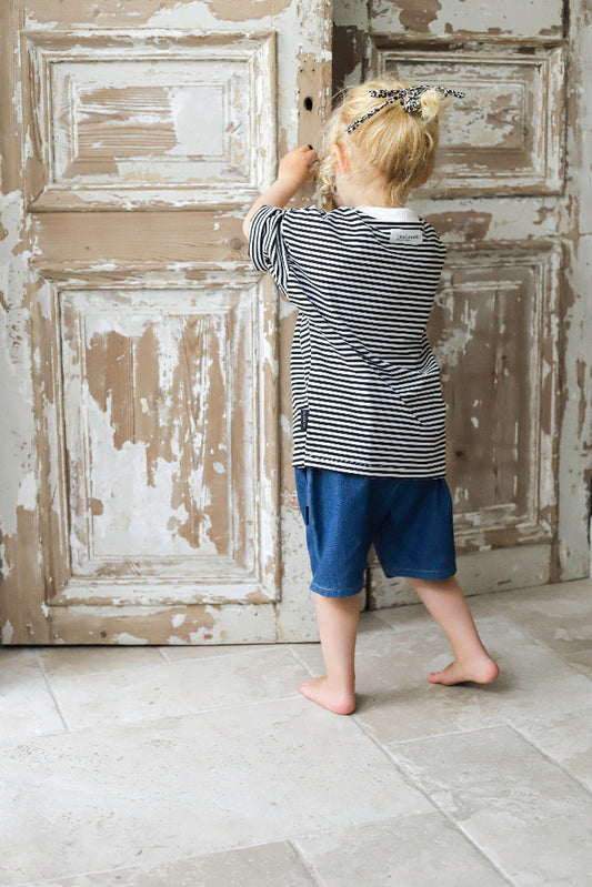 Tus - Oversized shirt - Zwart-wit gestreept