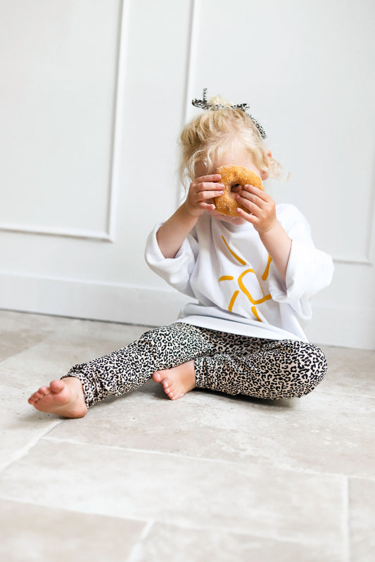 Tus - Oversized shirt - Wit met zonprint