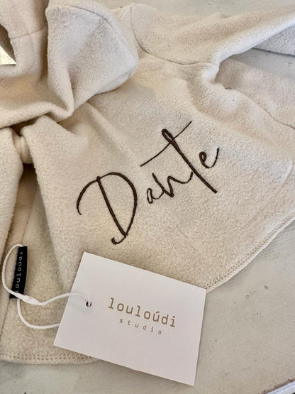 Syp - Teddy jasje met capuchon - Katoenfleece - Personaliseren mogelijk