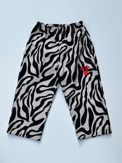 Zazu - broek met zebraprint - katoenen canvas