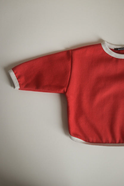 Billy - Korean Sweater - Poppy Red